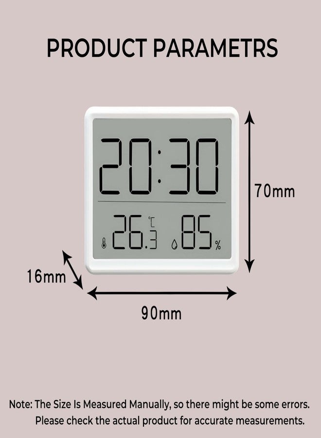 DeWire Digital Temperature & Humidity Monitor with Clock - Large Display Alarm Clock with Date, °F/°C Switch, 3 Mounting Options for Bedroom, Home,Kid Room & Office - Image 3